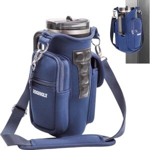 Magnetic Gym Water Bottle Bag for Stanley & Owala 30-40 oz